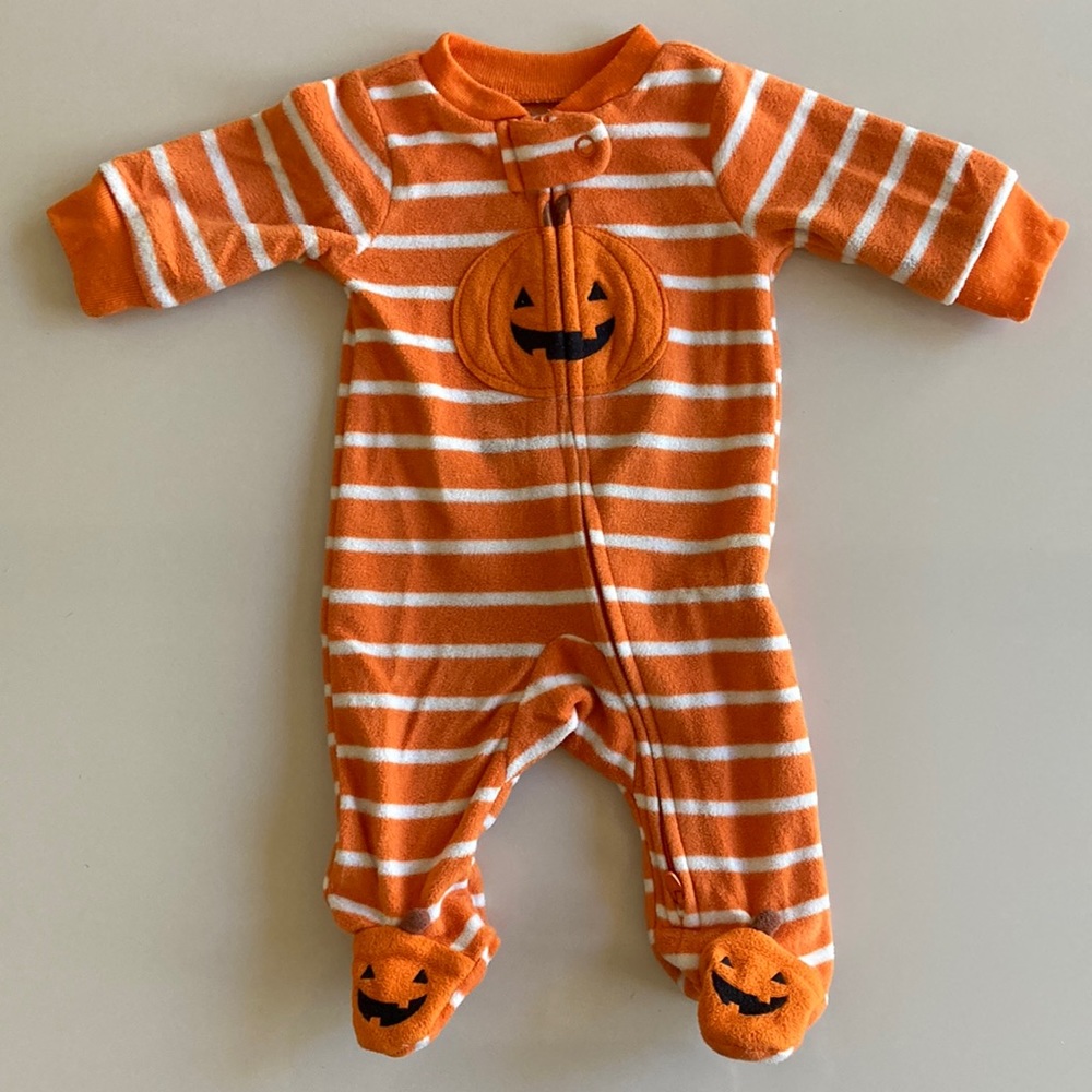 Halloween pumpkin onesie